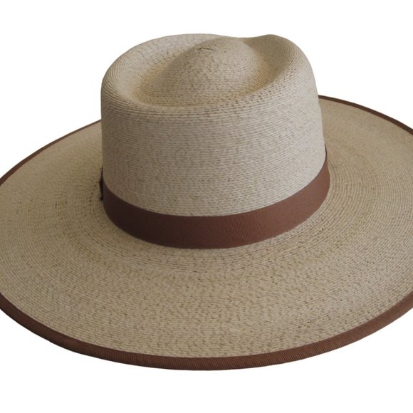 Unisex Brixton Tan and Brown Wide Brim Hat. New Without Tag. - Picture 3 of 8